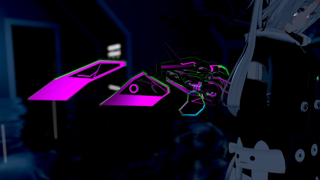 【VRChat】Glitched Mekanical Wing 【MA設定済み】