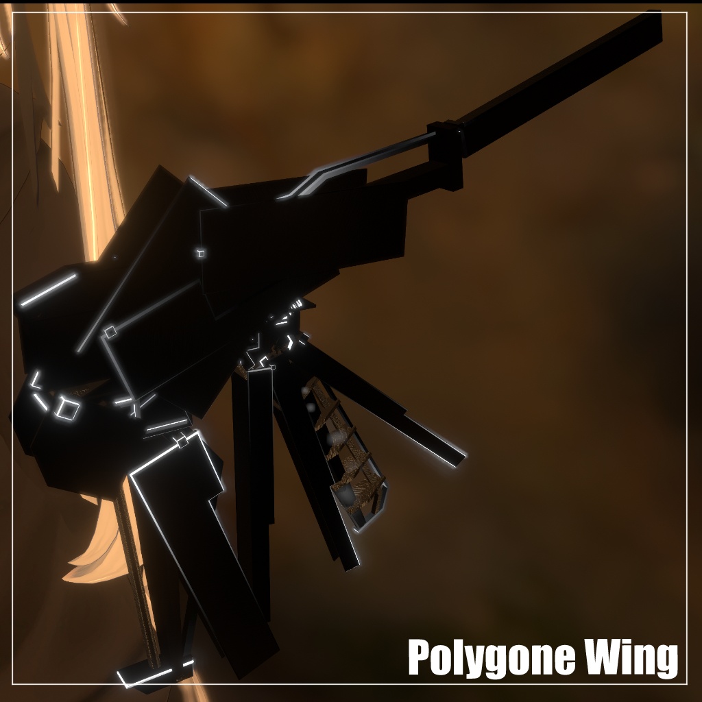 【無料】【VRChat】Polygone Wing 【MA対応】