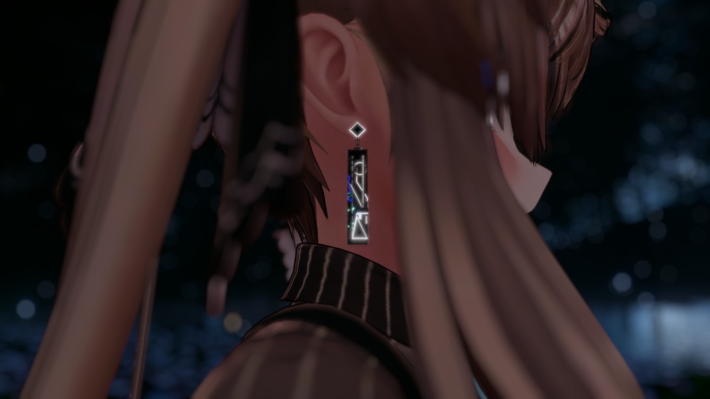 【VRChat】LIGHT LINE EARING【MA対応】【PB対応】
