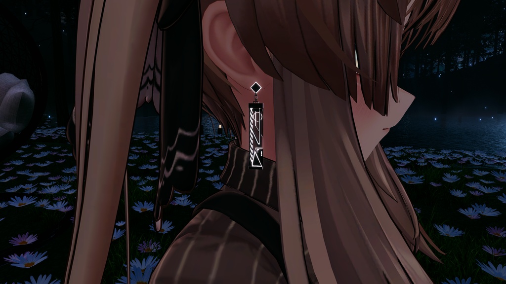 【VRChat】LIGHT LINE EARING【MA対応】【PB対応】