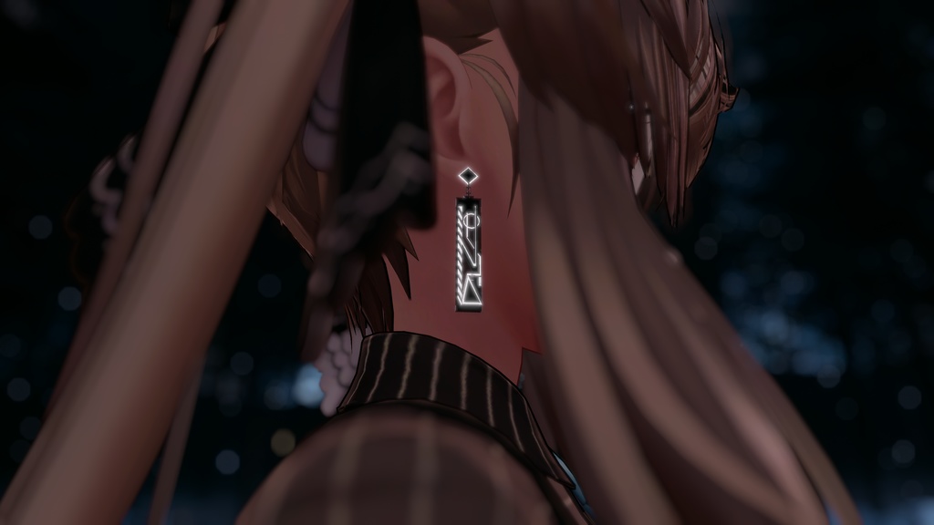 【VRChat】LIGHT LINE EARING【MA対応】【PB対応】