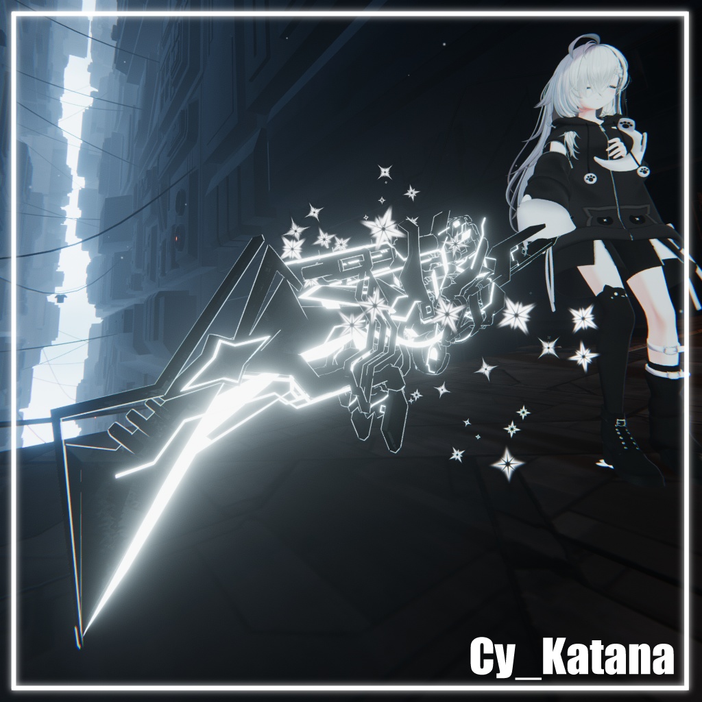 【VRChat】Cykatana「変形式武器モデル」【MA対応】