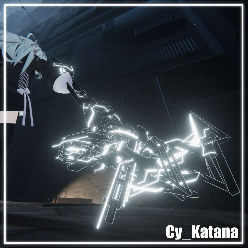 【セール中】【VRChat】Cykatana「変形式武器モデル」【MA対応】