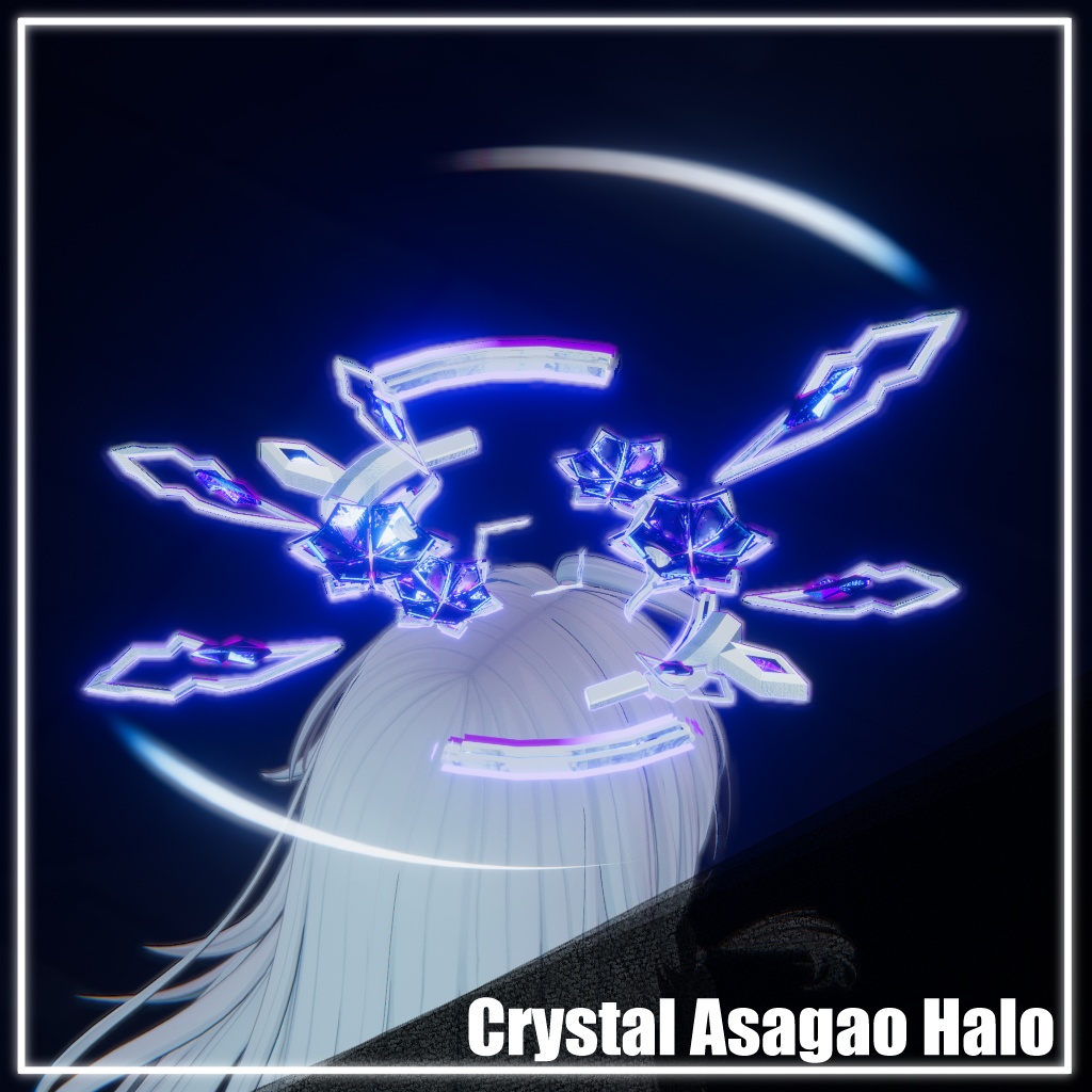 【VRChat】Crystal Asagao Halo【MA対応】