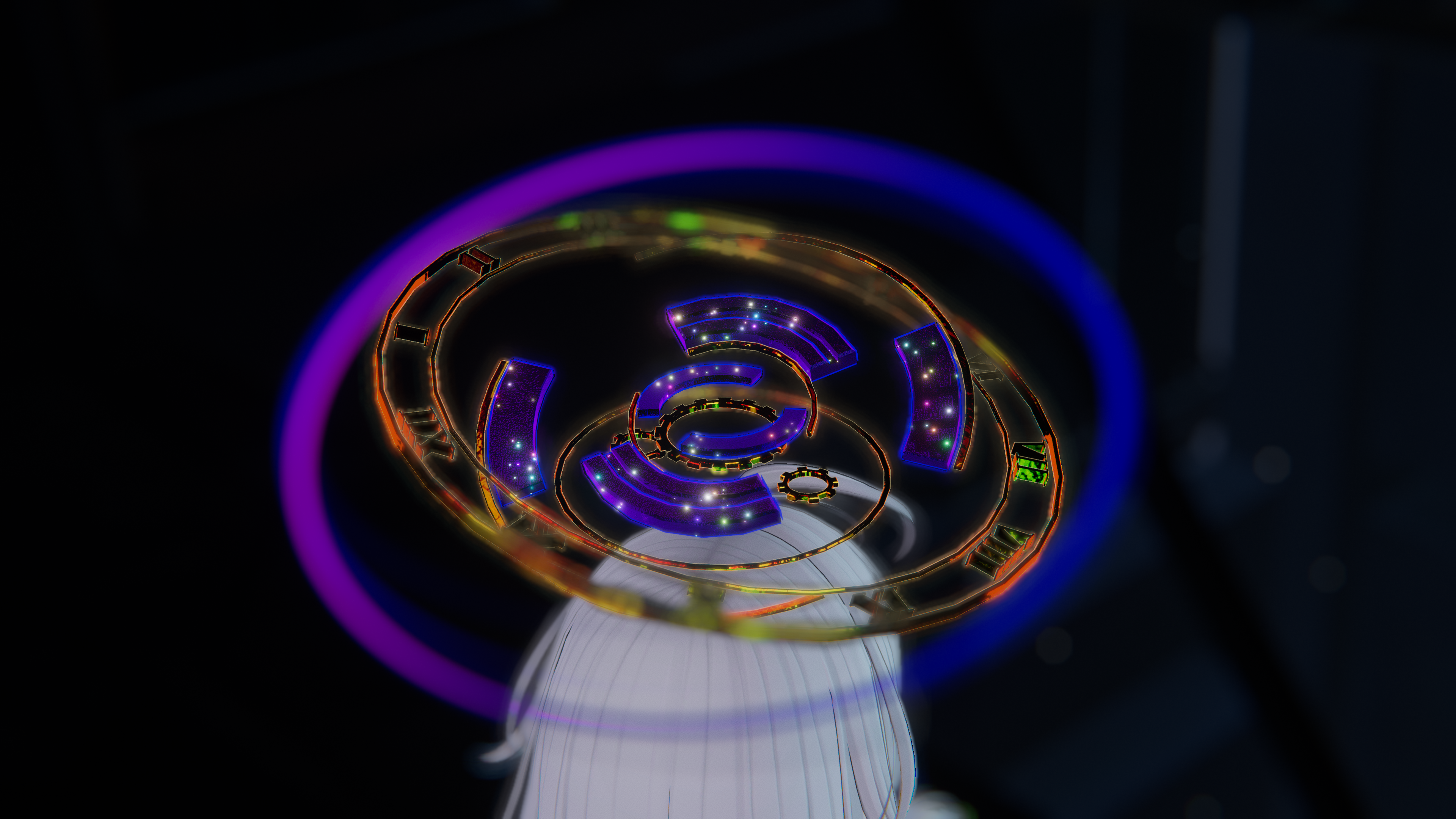 Vrchat Clock 【VRChat】Wisdom Clock Halo【MA対応】 - Black Polygone - BOOTH