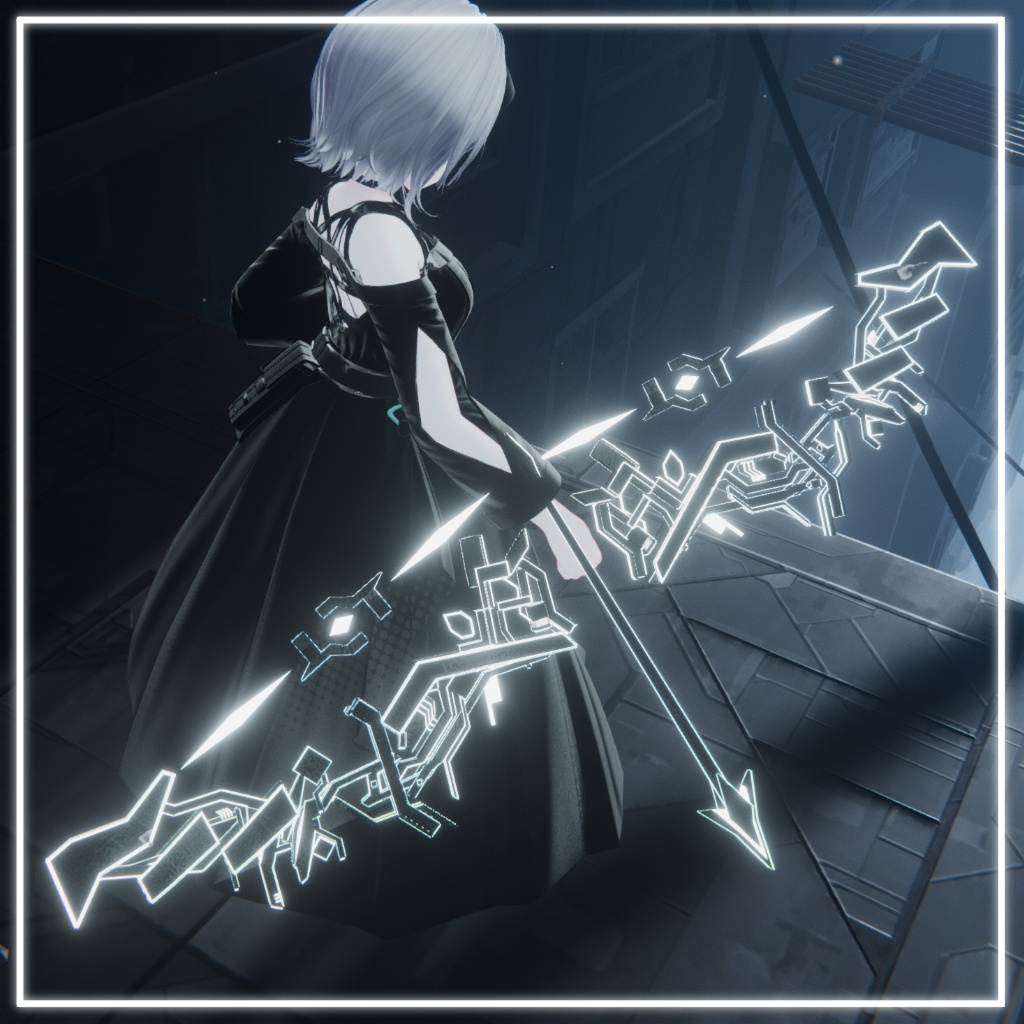 【VRChat】【セール中】変形式弓矢モデル Type「Light」【MA対応】