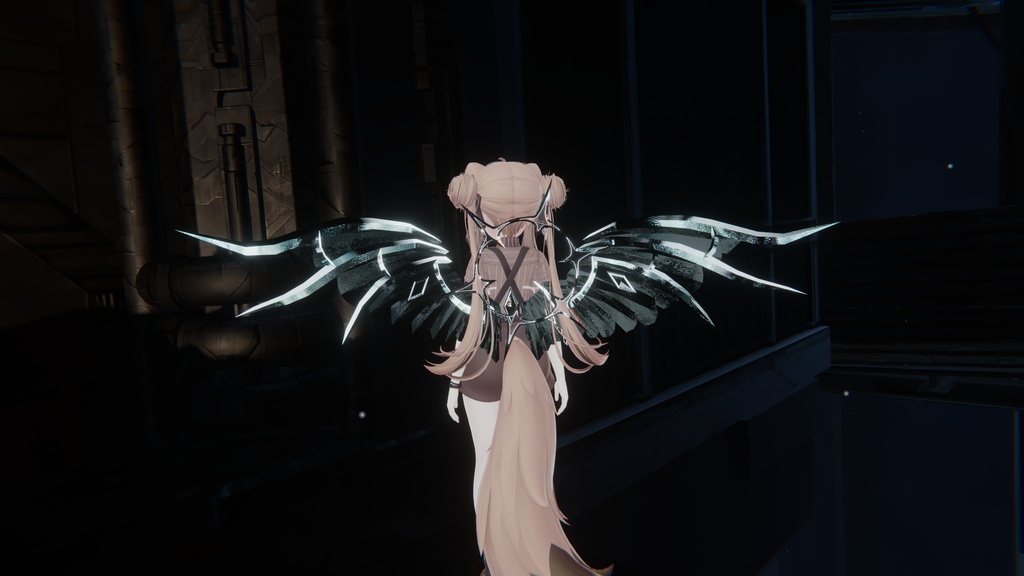 【セール中】【VRChat】SILVER ANGEL WING 【MA対応】