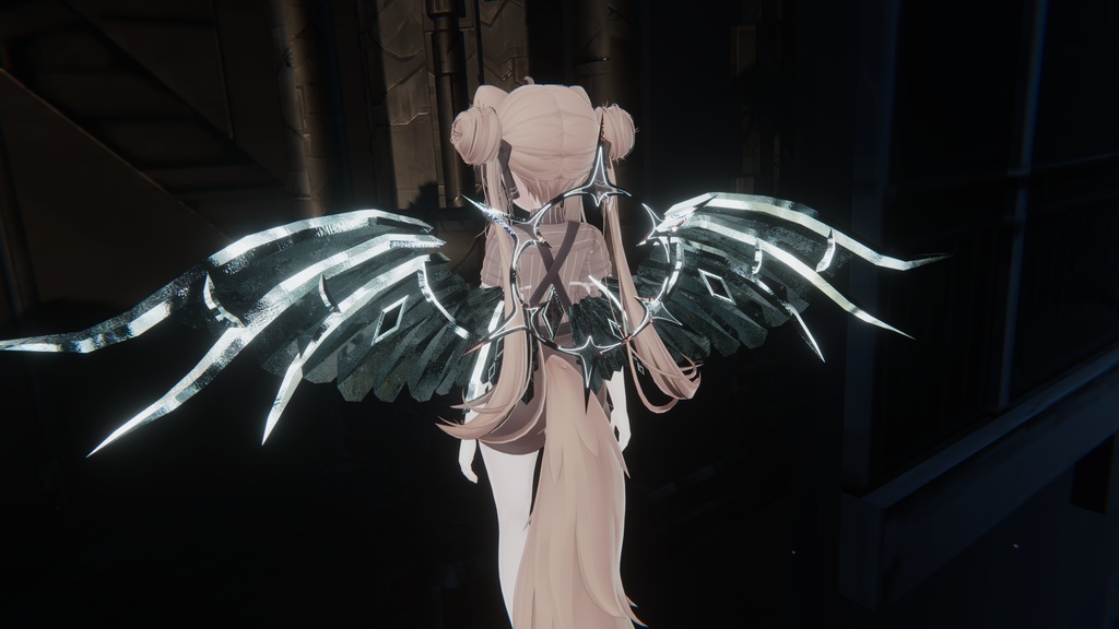 【セール中】【VRChat】SILVER ANGEL WING 【MA対応】