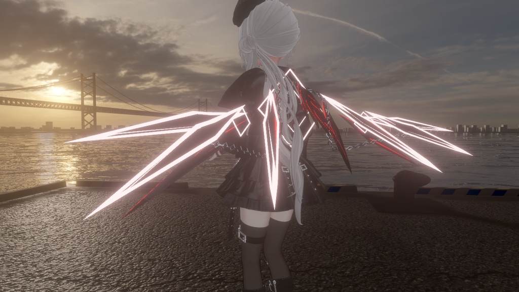 【セール中】【VRChat】Crystal Binding Wing 【MA対応】
