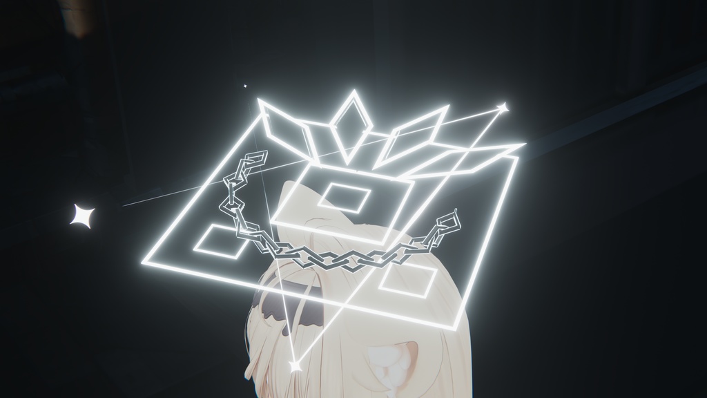 【セール中】【VRChat】Crystal Binding Halo【MA対応】