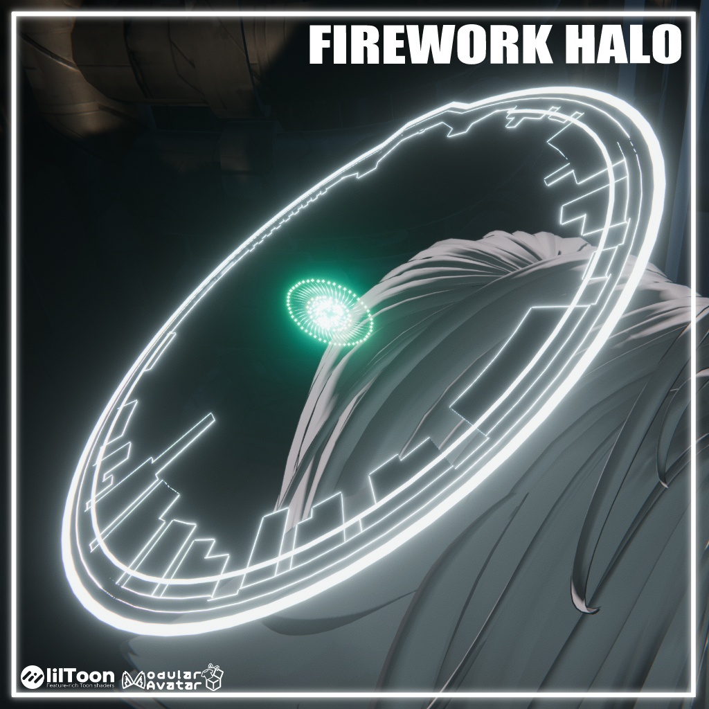 【セール中】【VRChat】FIREWORK HALO 【MA対応】