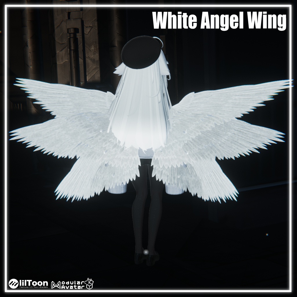 【セール中】【VRChat】White Angel Wing【MA対応】