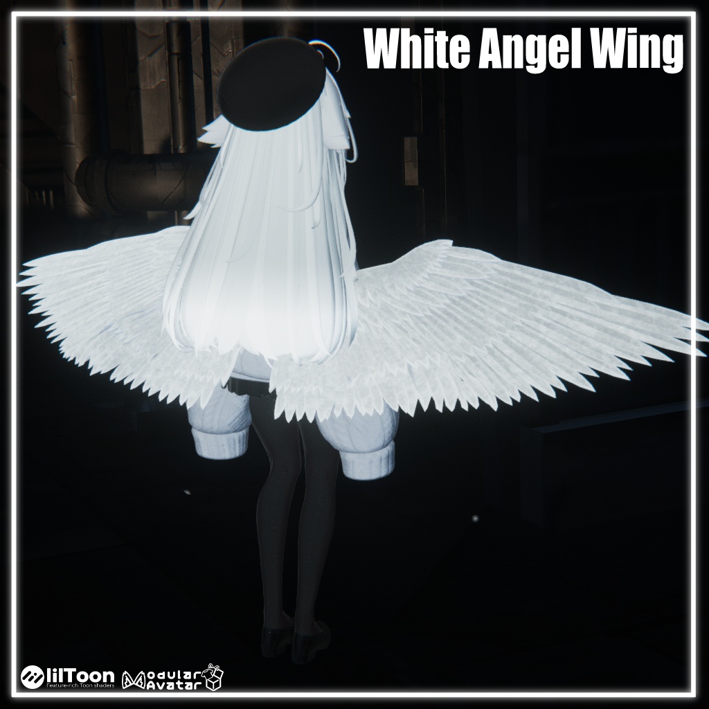 【セール中】【VRChat】White Angel Wing【MA対応】