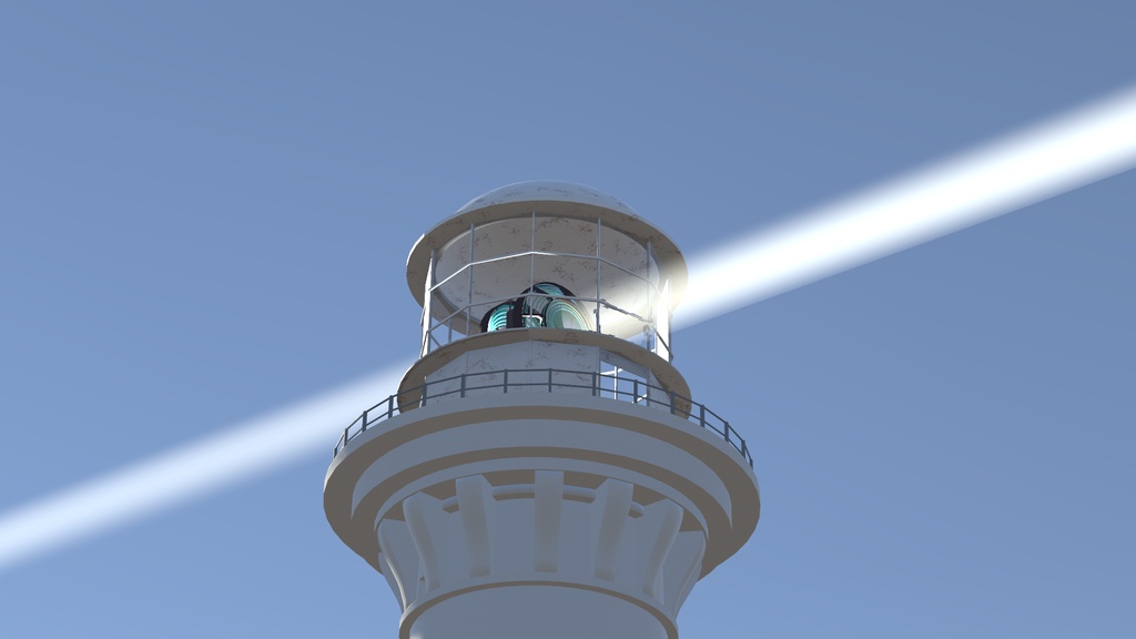 【VRChat対応】1等級レンズが回る灯台