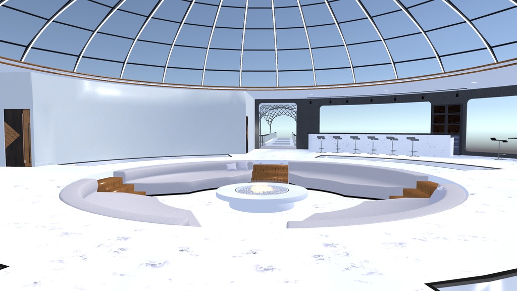 【3Dモデル】Aquatic Glass Dome【VRChat想定】