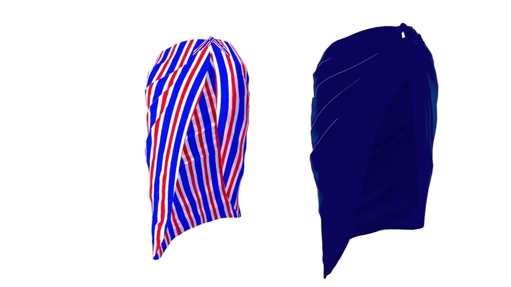 【狐薄 桔梗 カリン 対応】 ロングパレオビキニ 【VRChat】