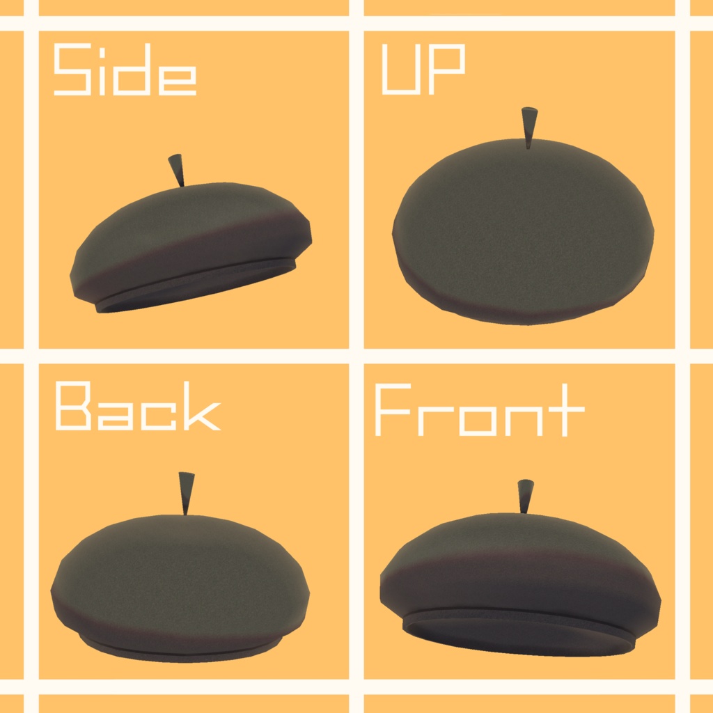 【MA対応】まんまるベレー帽【VRChat】