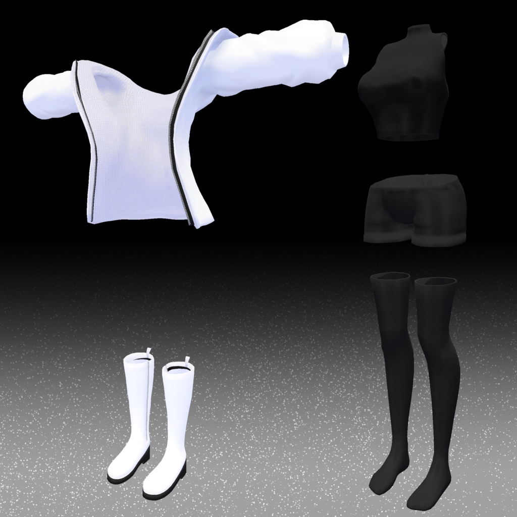 【4アバター対応】ミニスカ衣装 『GraceSnow』