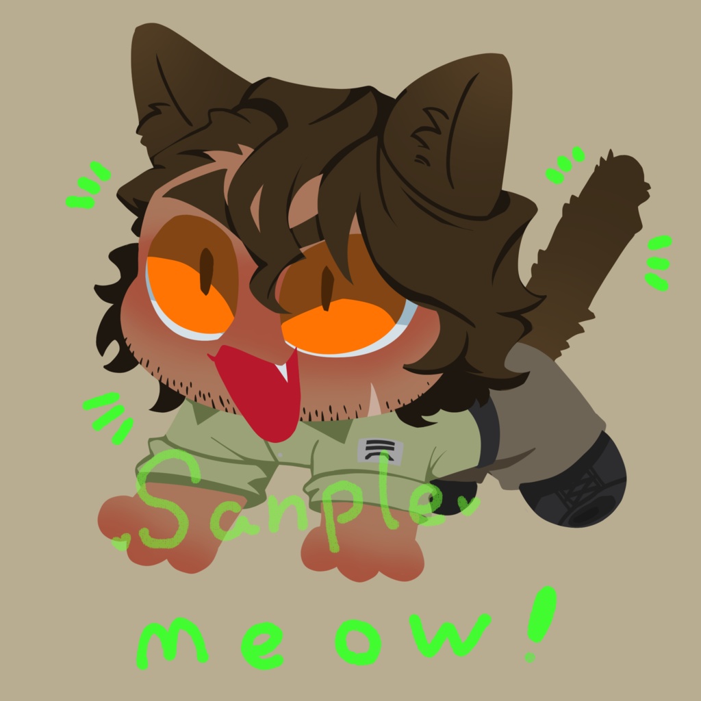 meow!! (Button badge)