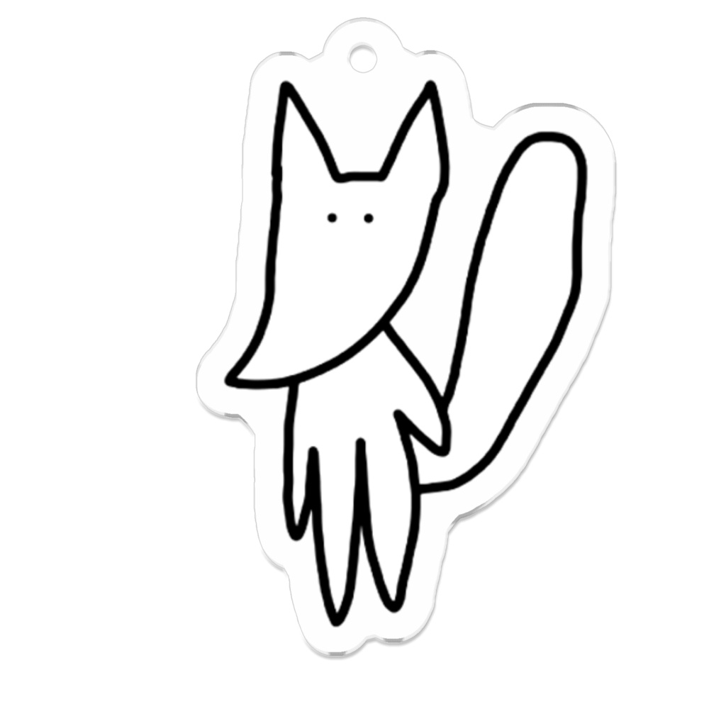きつねアクリルキーホルダー