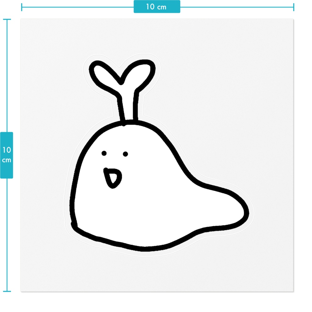 大きなくじらステッカー