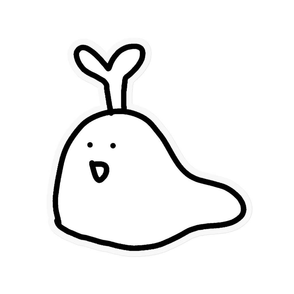 大きなくじらステッカー