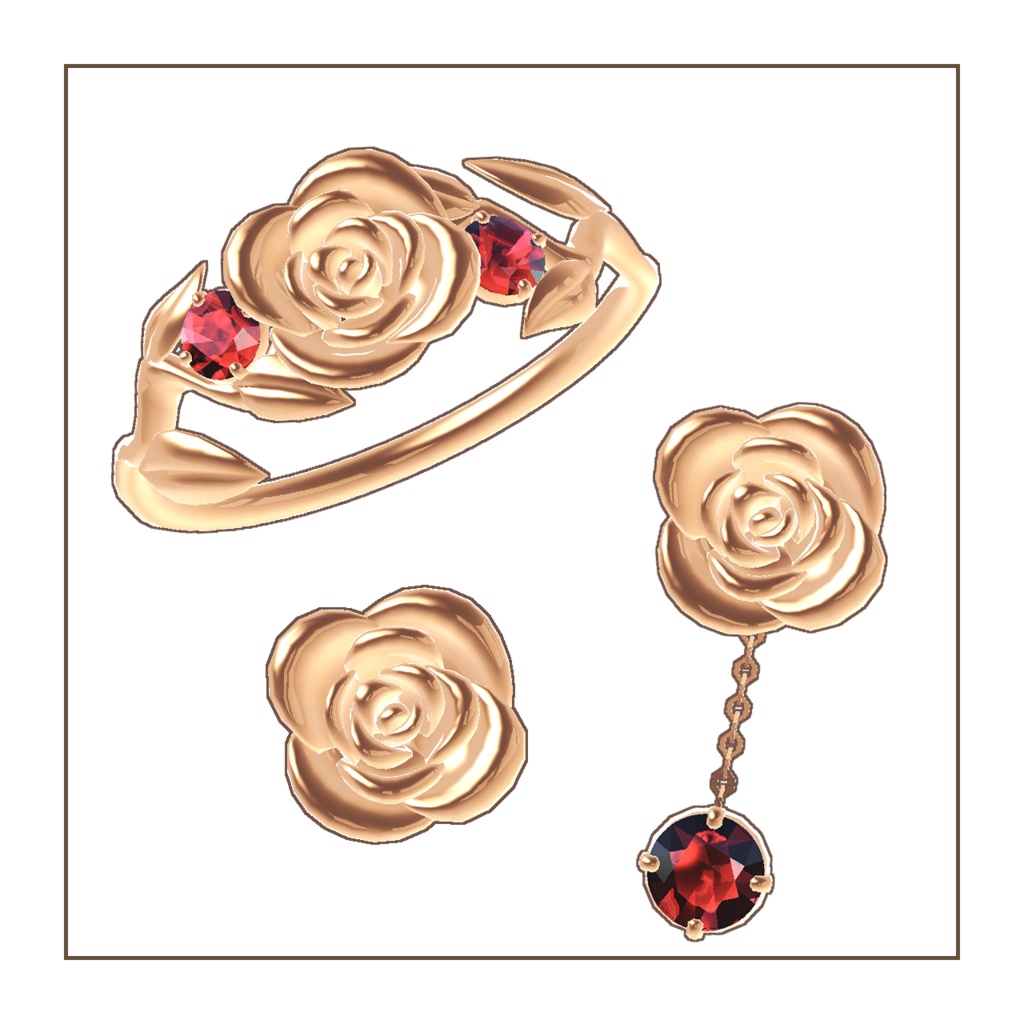 Rose ring ＆ earrings