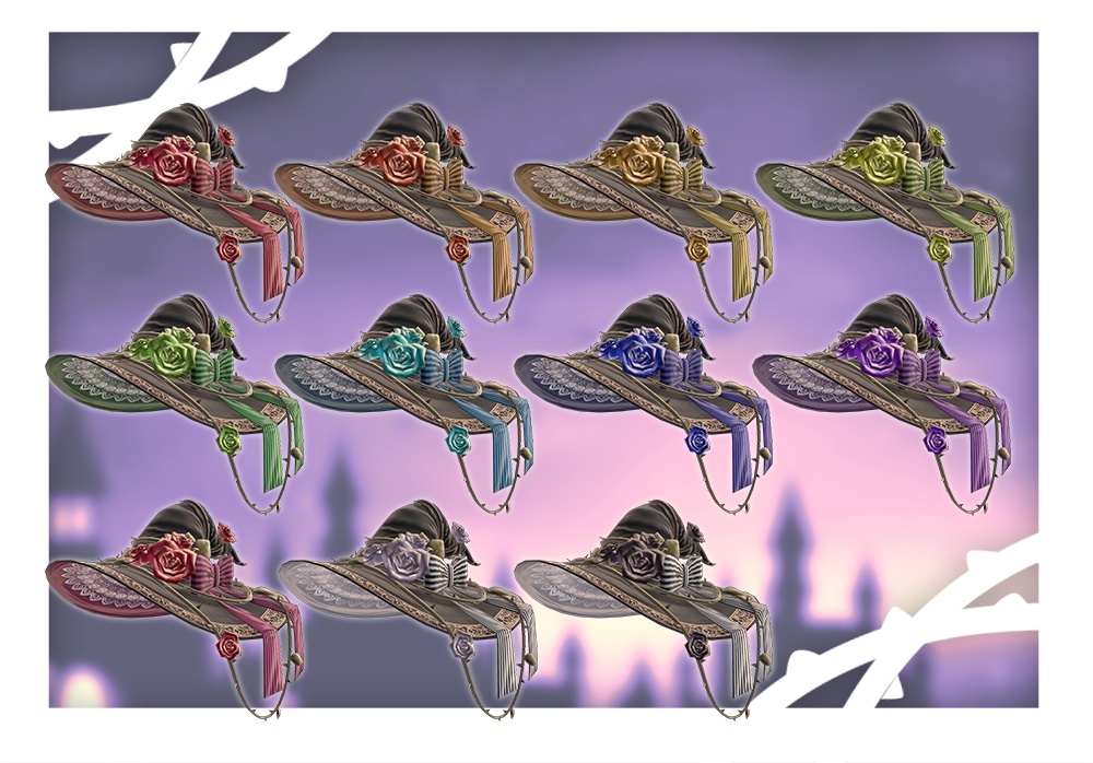 バラの魔女の帽子&魔法の杖 -Rose witch-