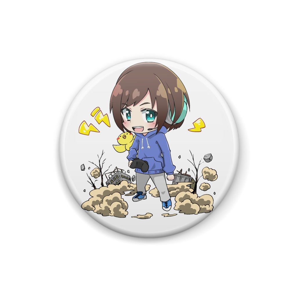 缶バッジ ひなどり&ピィちゃんver