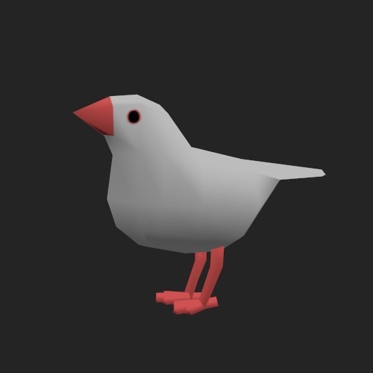 ローポリ文鳥（ボーン無）