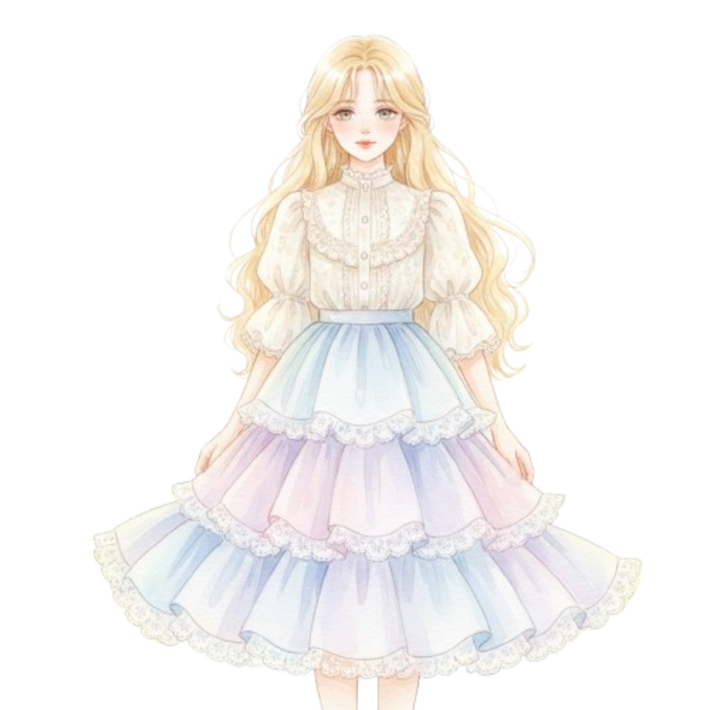 【素材集】水彩のアンティークガーリー素材コレクション