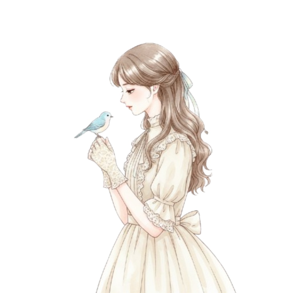 【素材集】水彩のアンティークガーリー素材コレクション