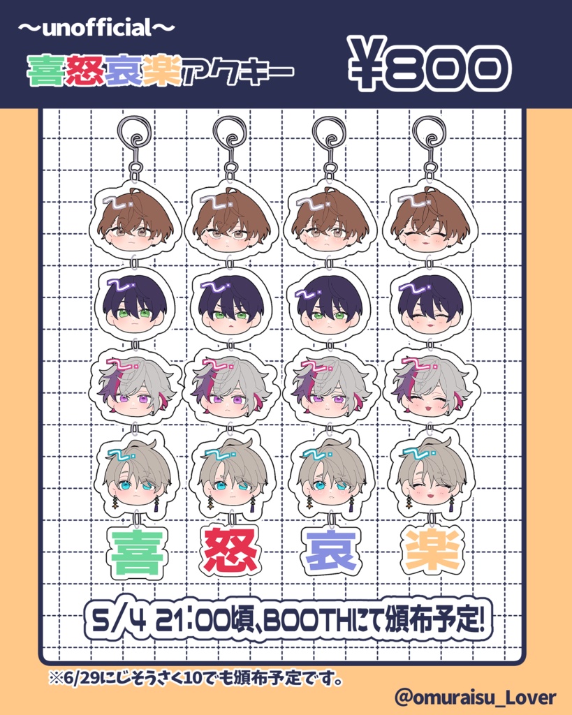 【非公式】喜怒哀楽アクキー
