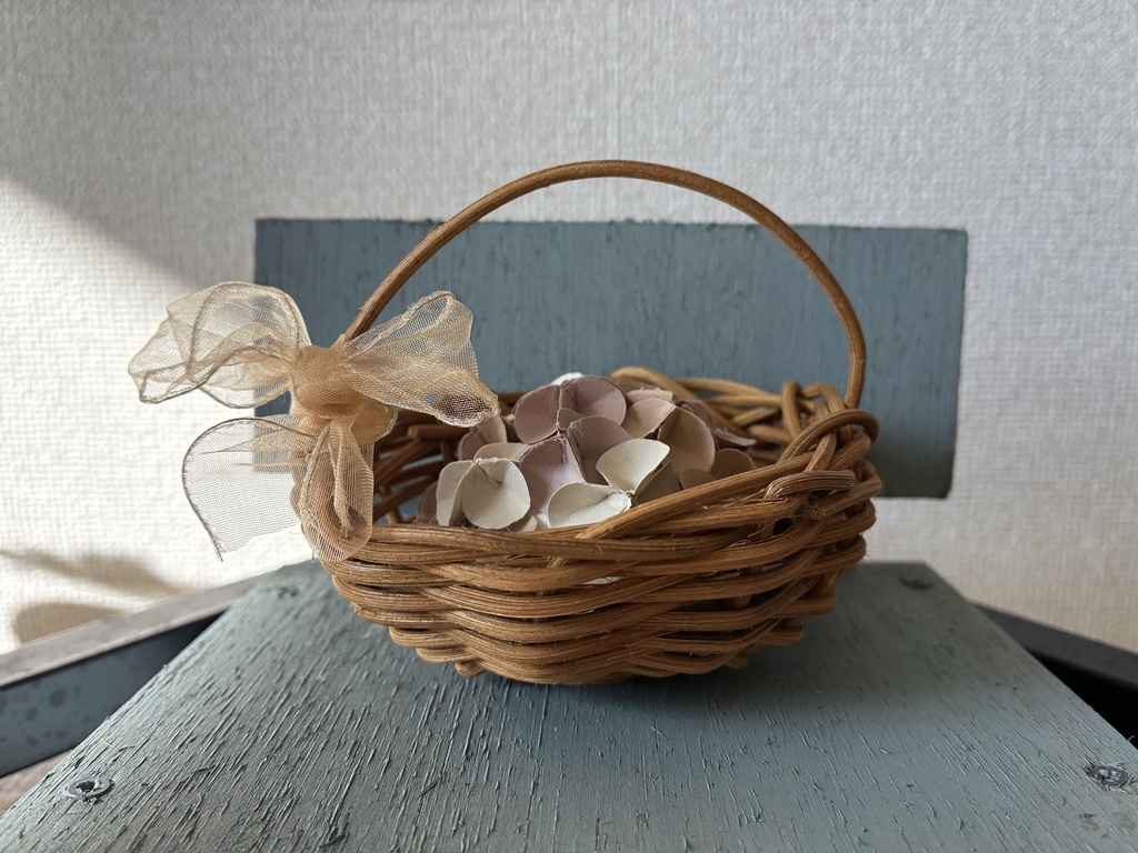 ラタン　ミニ花かごA