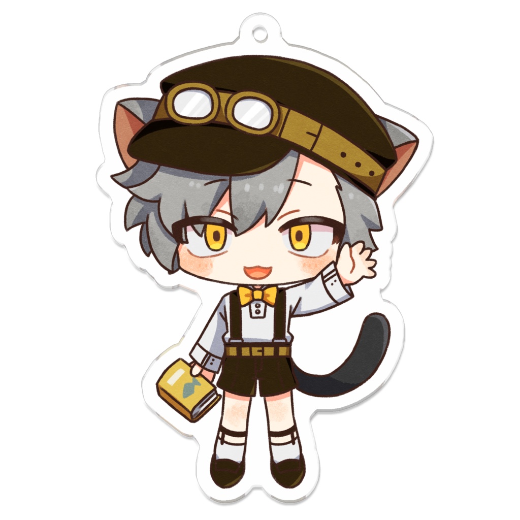 【4/8まで限定販売!】「ギーク猫(人の姿)」アクリルキーホルダー