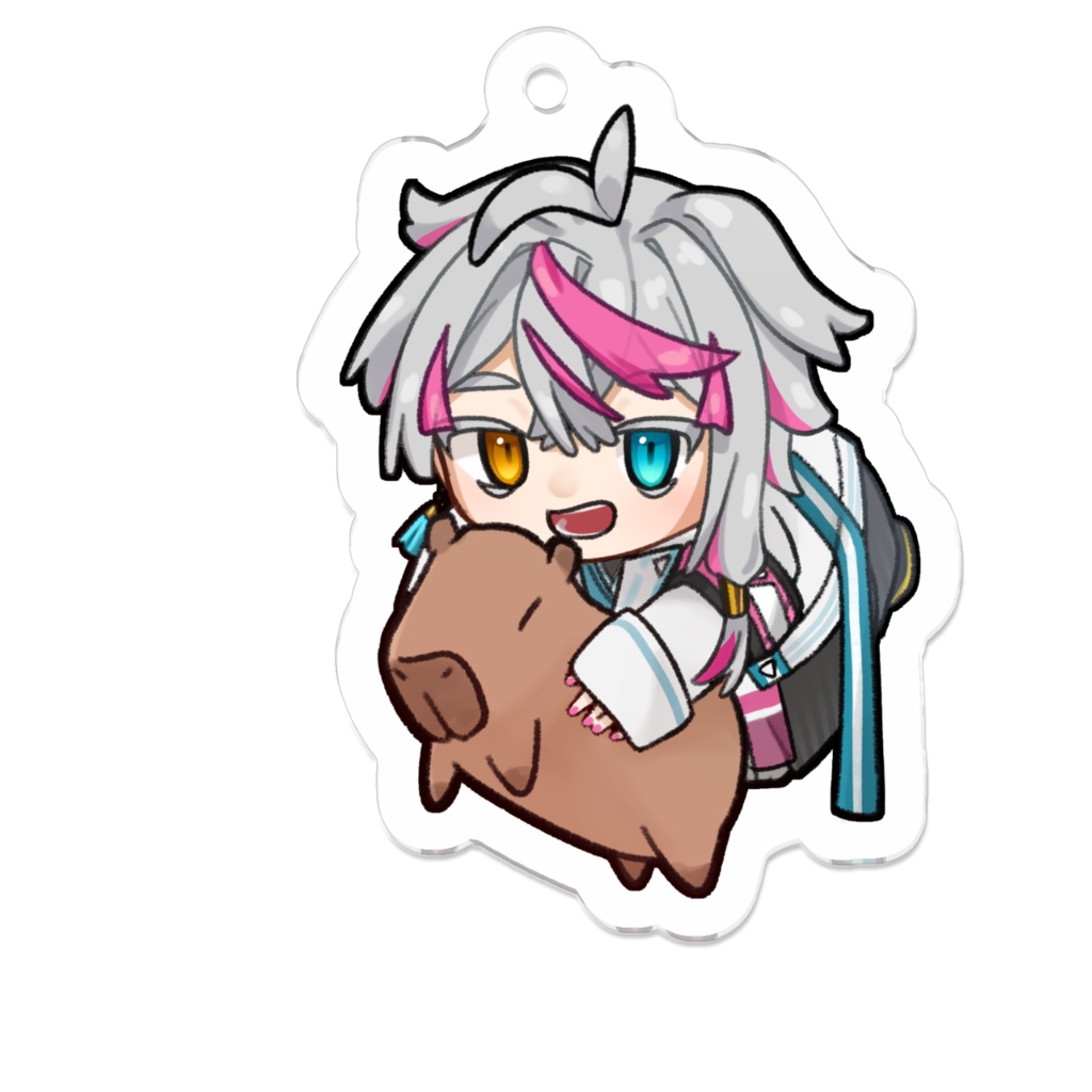 カピ助と和刀ソラ（アクリルキーホルダー）
