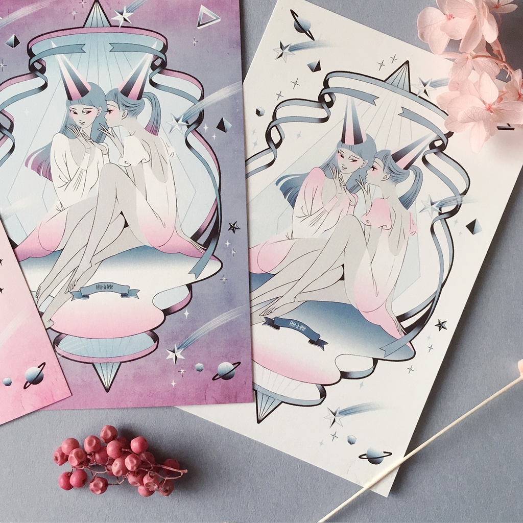 ポストカード✧tête-à-tête✧3色入り