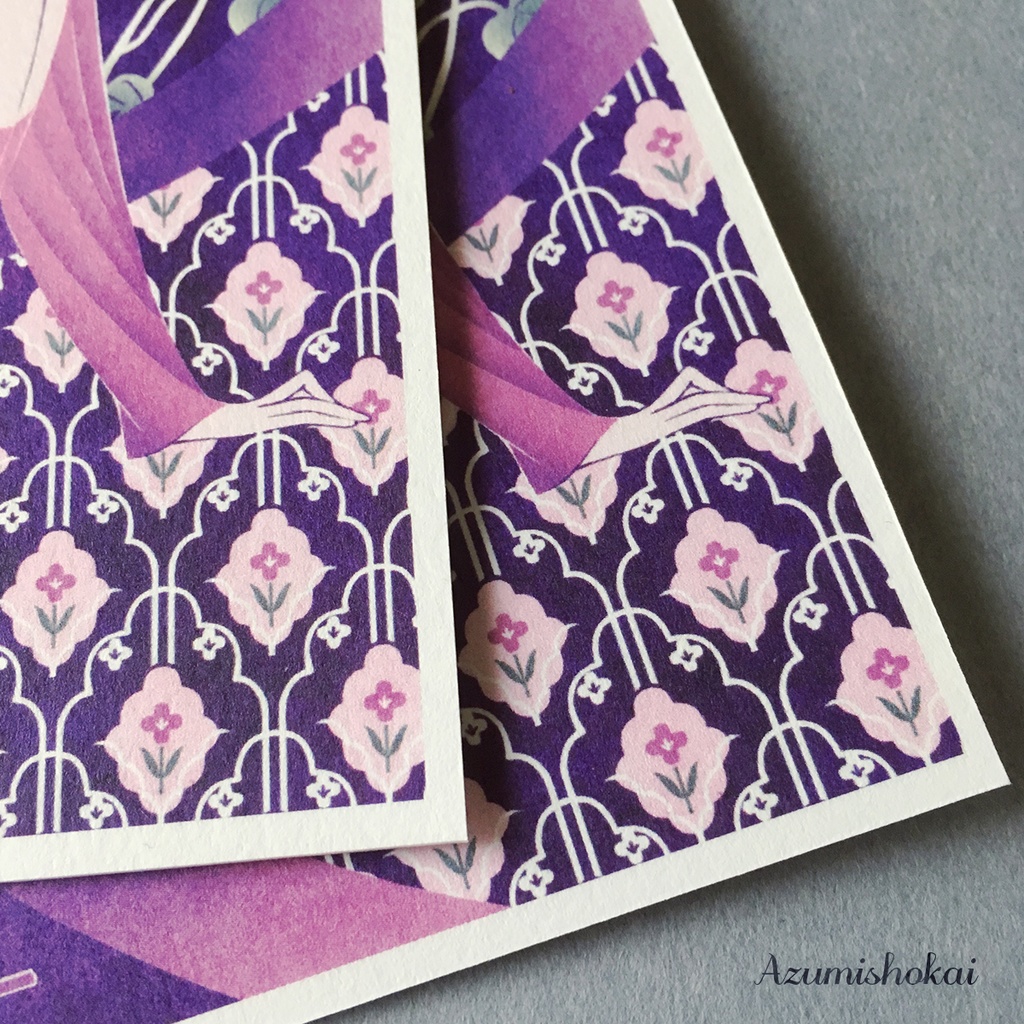 ことばを飾るカード✧すみれ色のまどろみ✧2枚入り