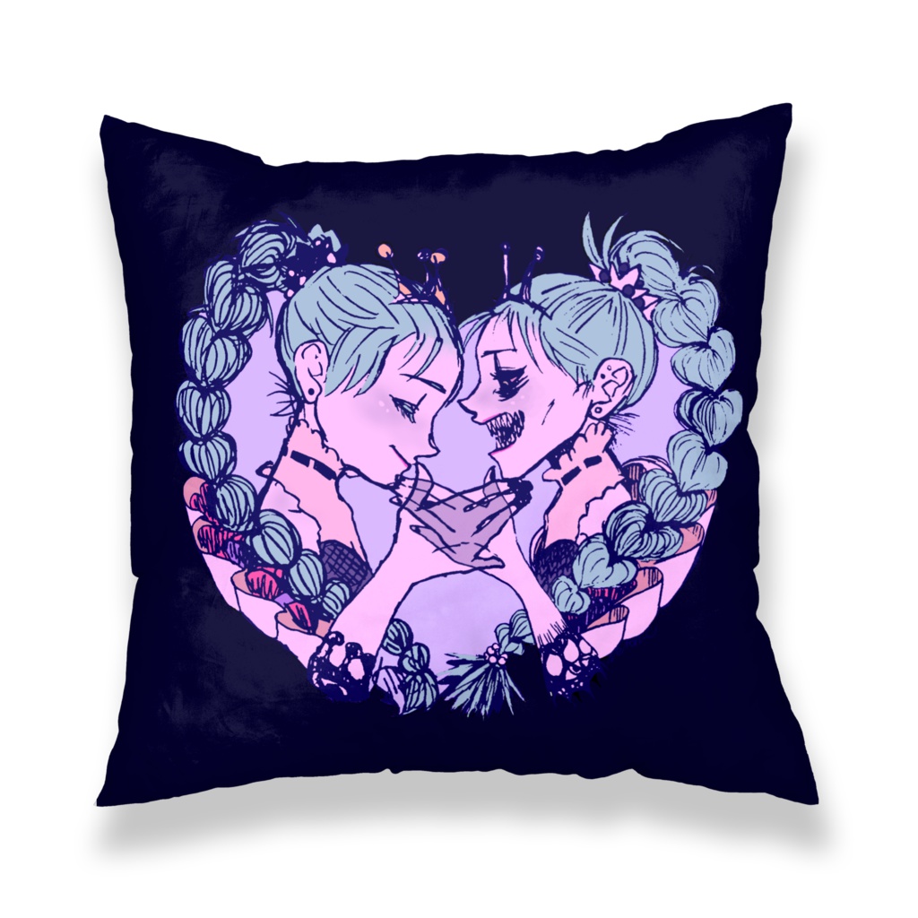 心情クッション紺〈こちらの商品はカバーのみの販売となります〉