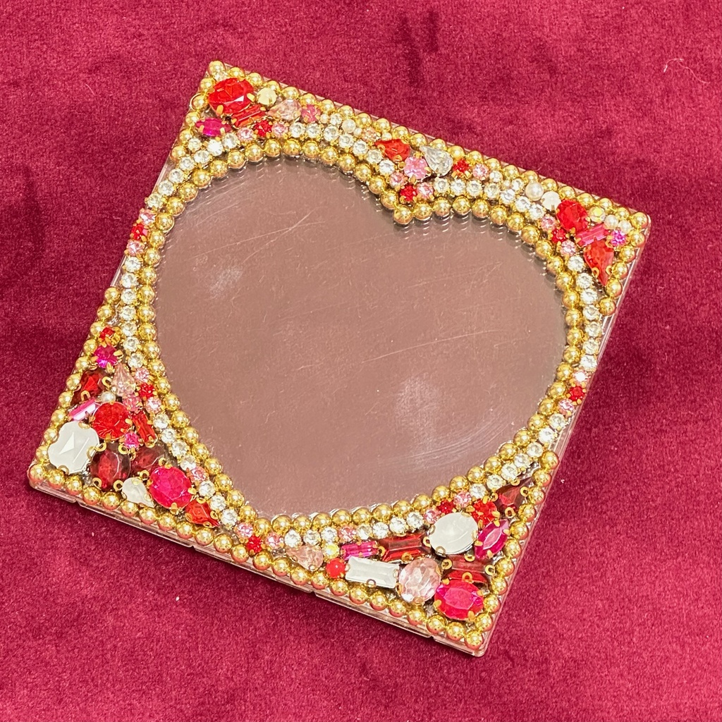 コースターサイズ 硬質ケースデコ 赤系