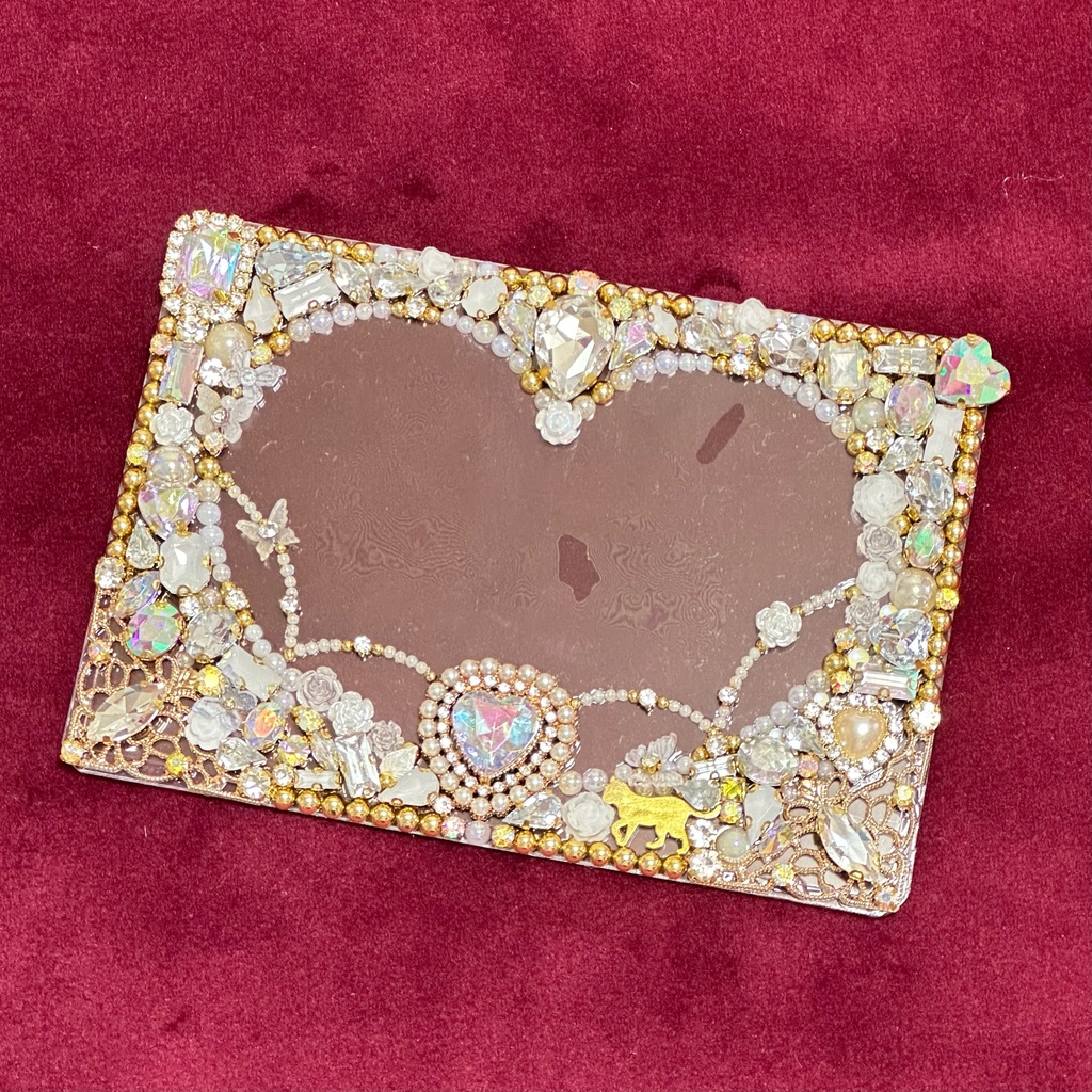 B7サイズ 硬質カードケースデコ ホワイト系