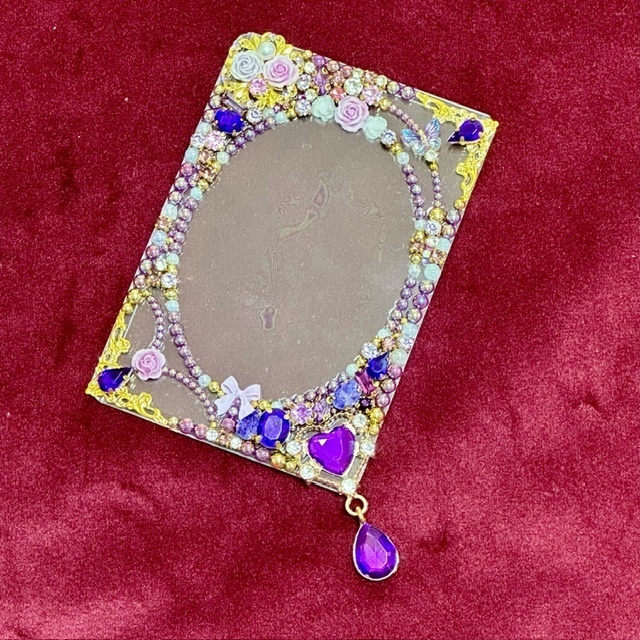 B8サイズ 硬質ケースデコ パープル(紫)系