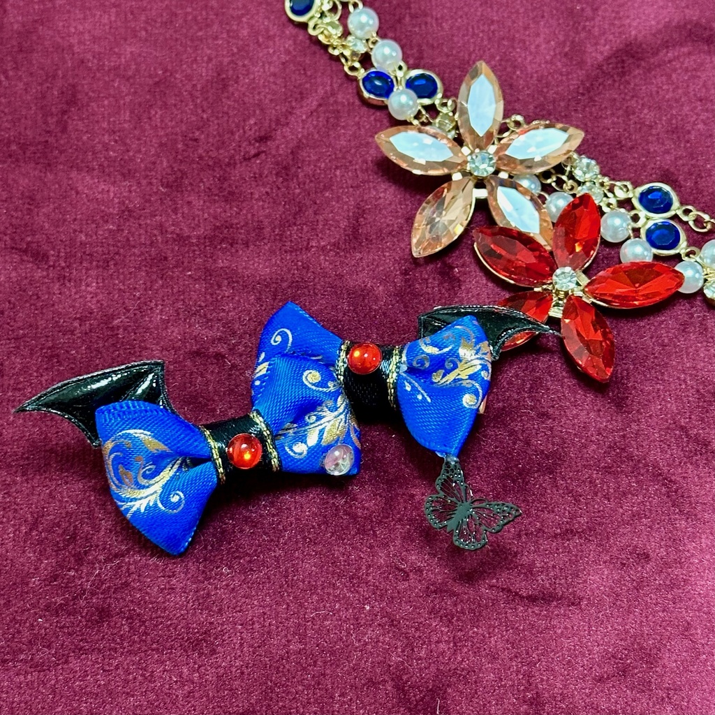 ヘアクリップセット　ぬい用　青１