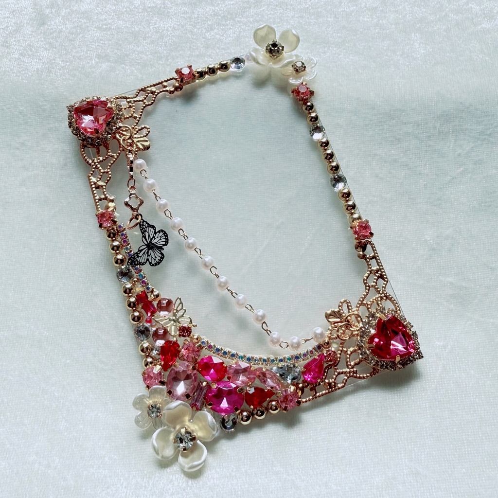 B8サイズ 硬質ケースデコ ピンク(桃)系