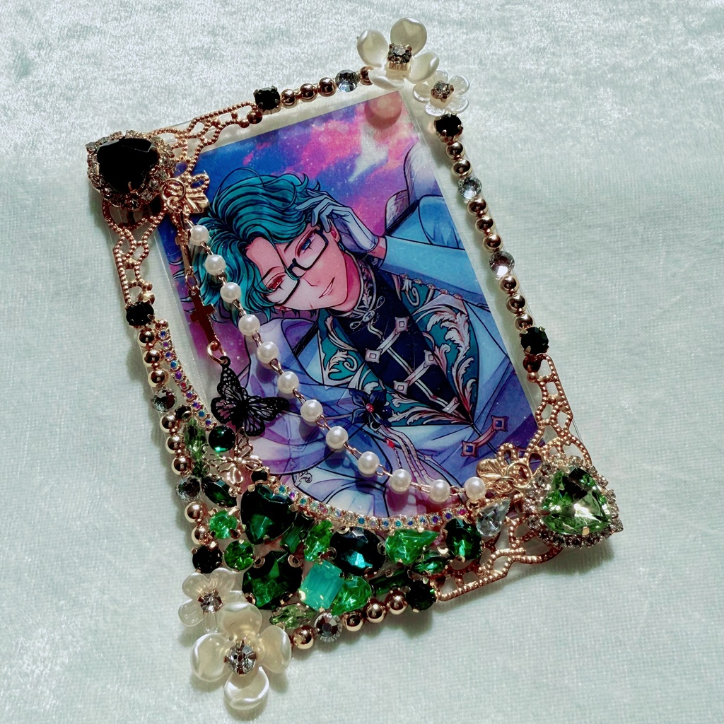 B8サイズ 硬質ケースデコ グリーン(緑)系