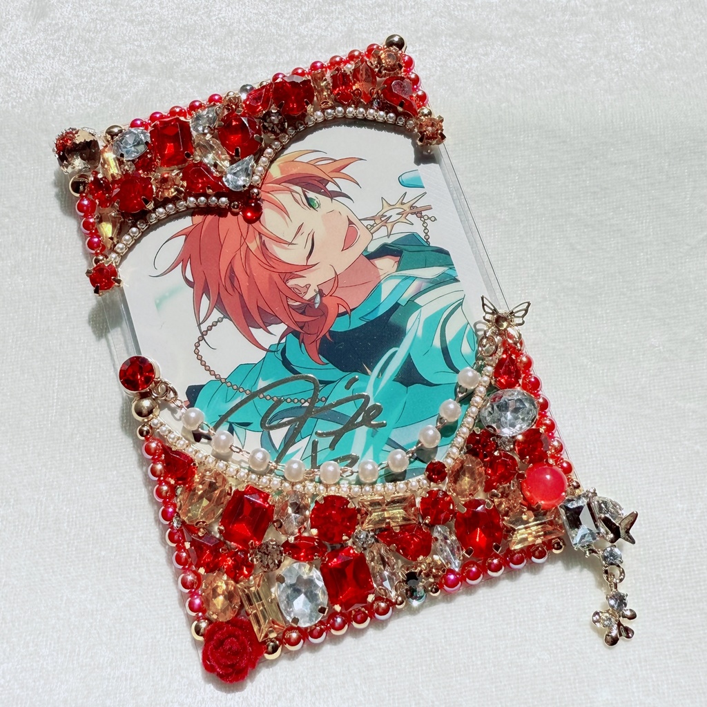 B8サイズ 硬質ケースデコ レッド(赤)系 ②