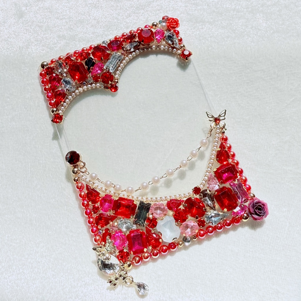 B8サイズ 硬質ケースデコ レッド(赤)系 ③