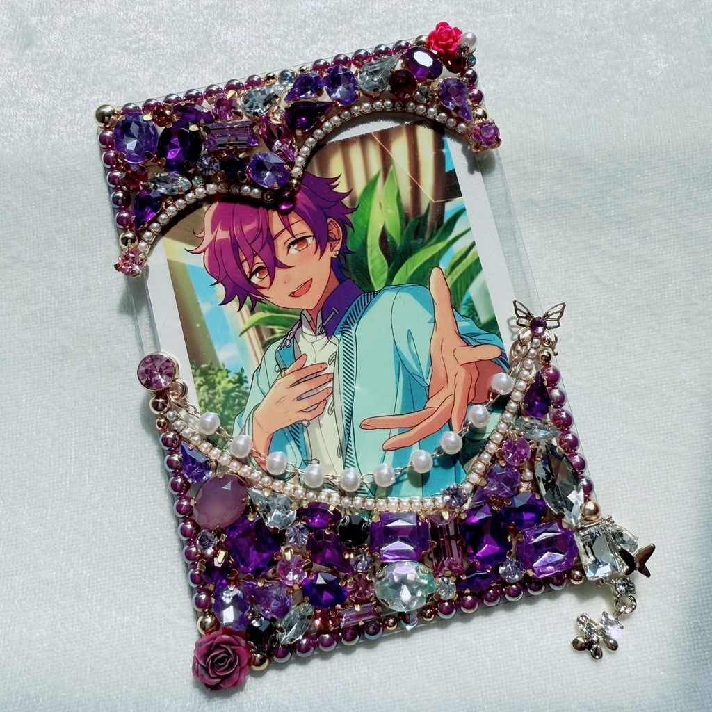 B8サイズ 硬質ケースデコ パープル(紫)系