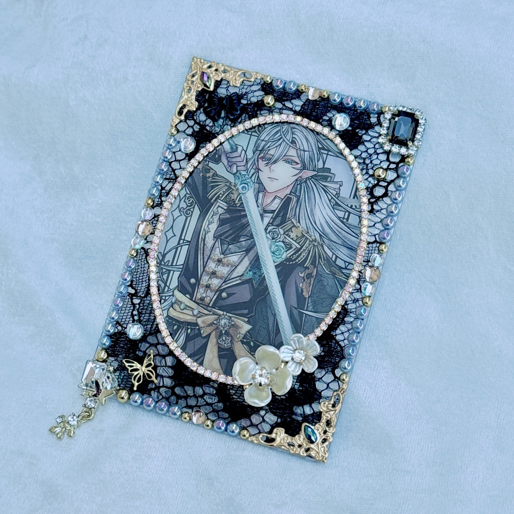 B8サイズ 硬質ケースデコ ブラック(黒)系 ①