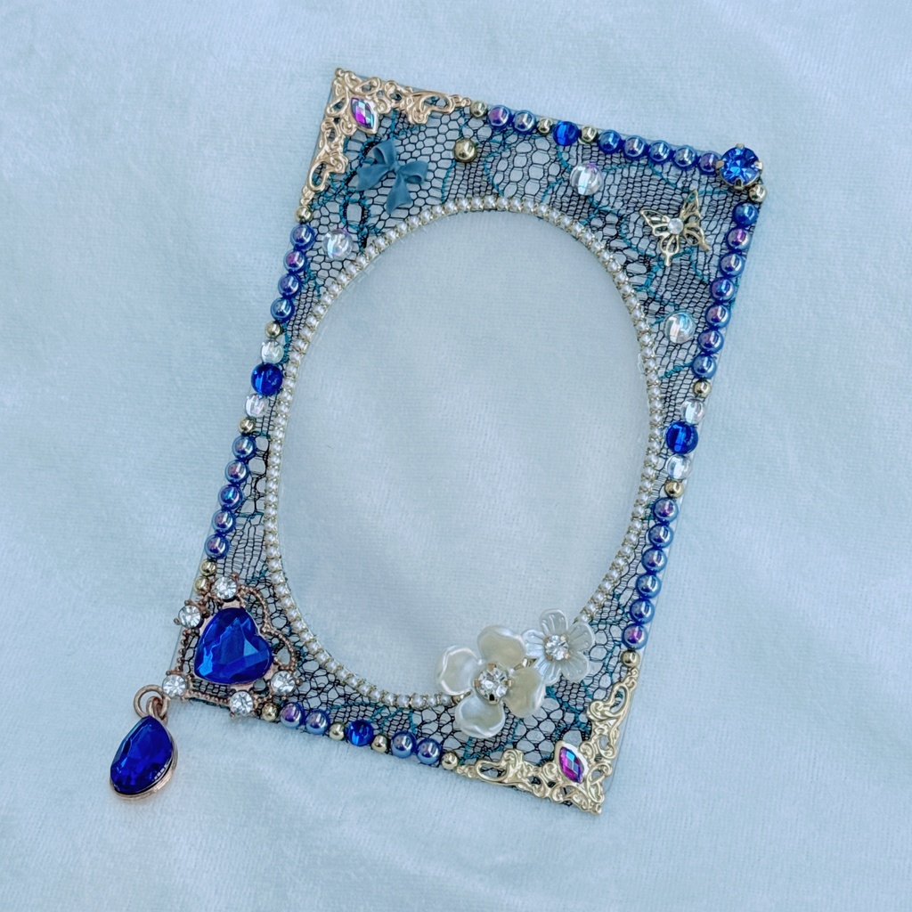 B8サイズ　硬質ケースデコ　ブルー×ブラック　②